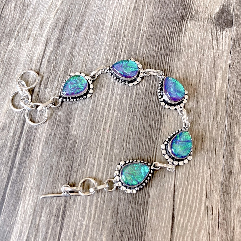 Triplet Opal Gemstone Bracelet - Picture 4 of 5